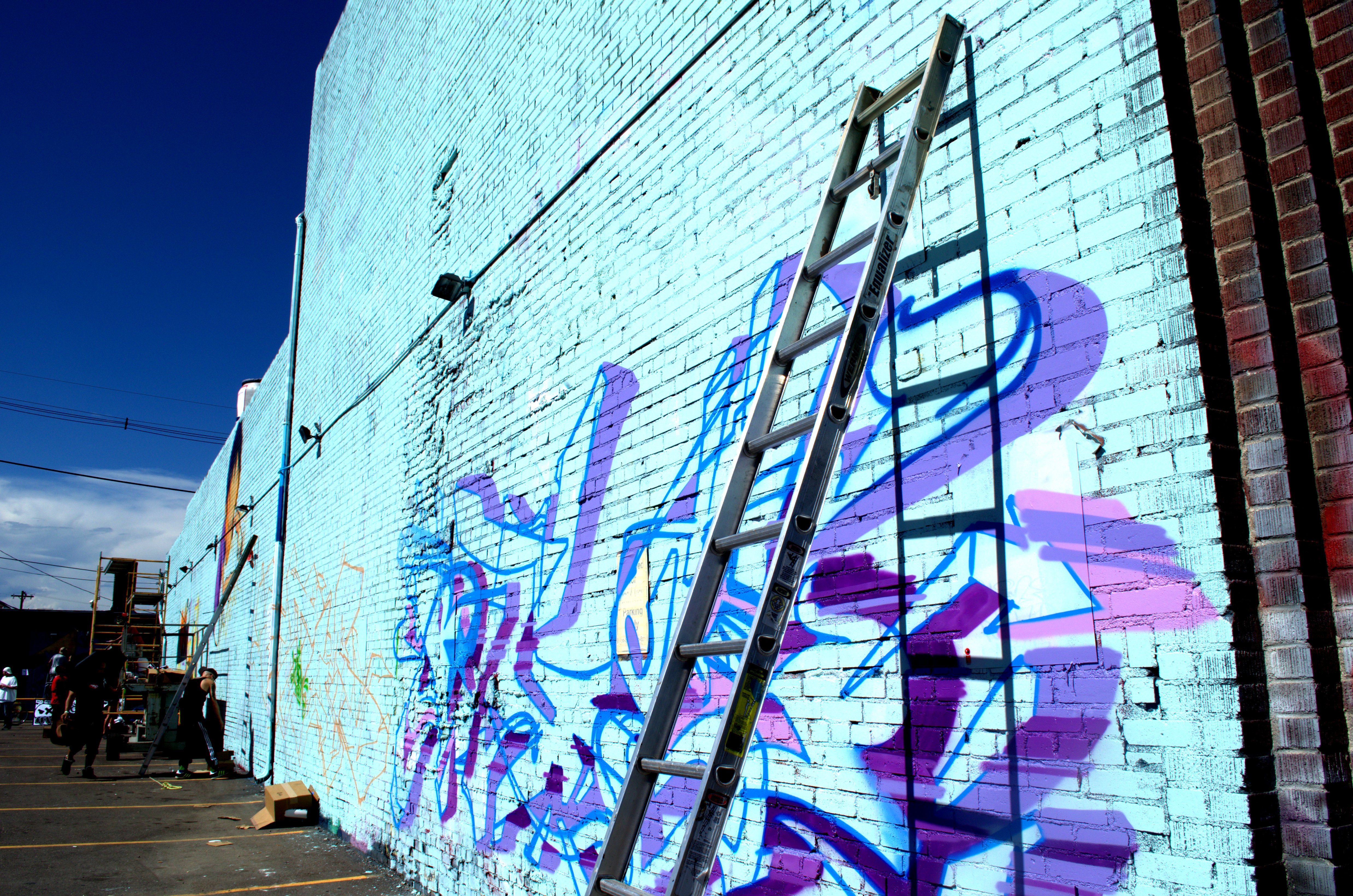 Colorado Crush 2013 mural by Tats Cru artists BG183 and Totem2 (from right to left)